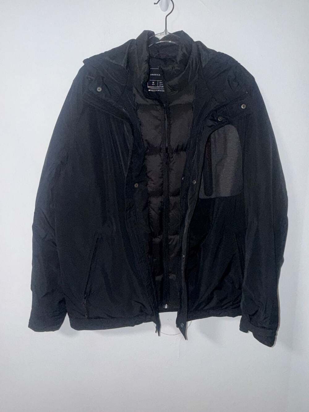 American Eagle Outfitters Men's Black Performance Outerwear Winter Jacket Size M